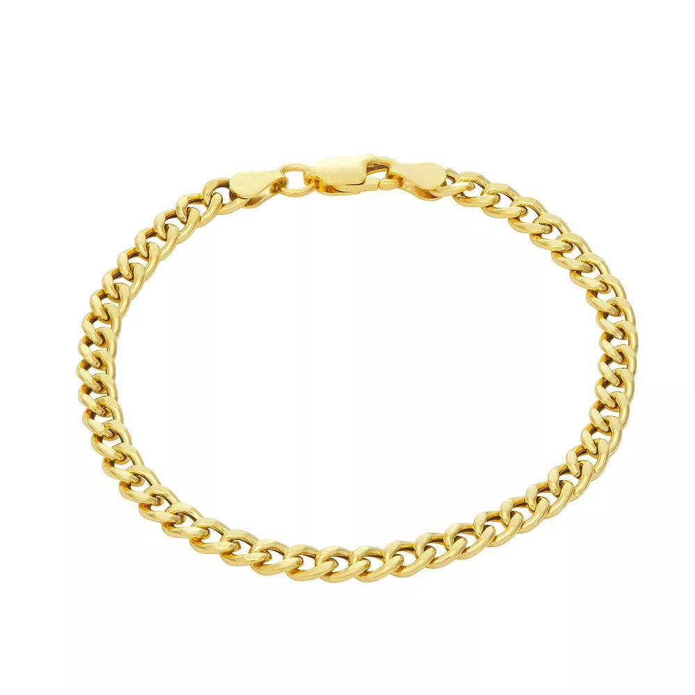 Giorgio di Vicenza Sterling Silver Chain Anklet, Women's, Size: 10", Gold Tone Product Image