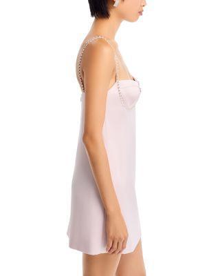 Satin Diamante Mini Dress Product Image