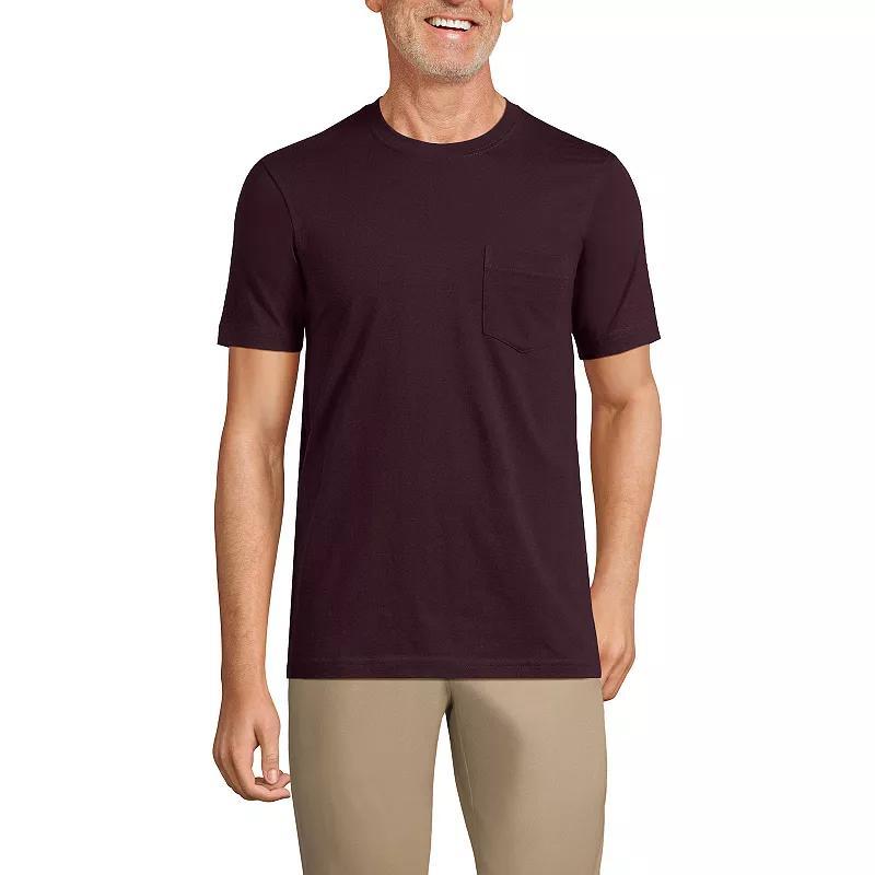 Men's Lands' End Supima Pocket Tee, Size: Medium, Black Product Image
