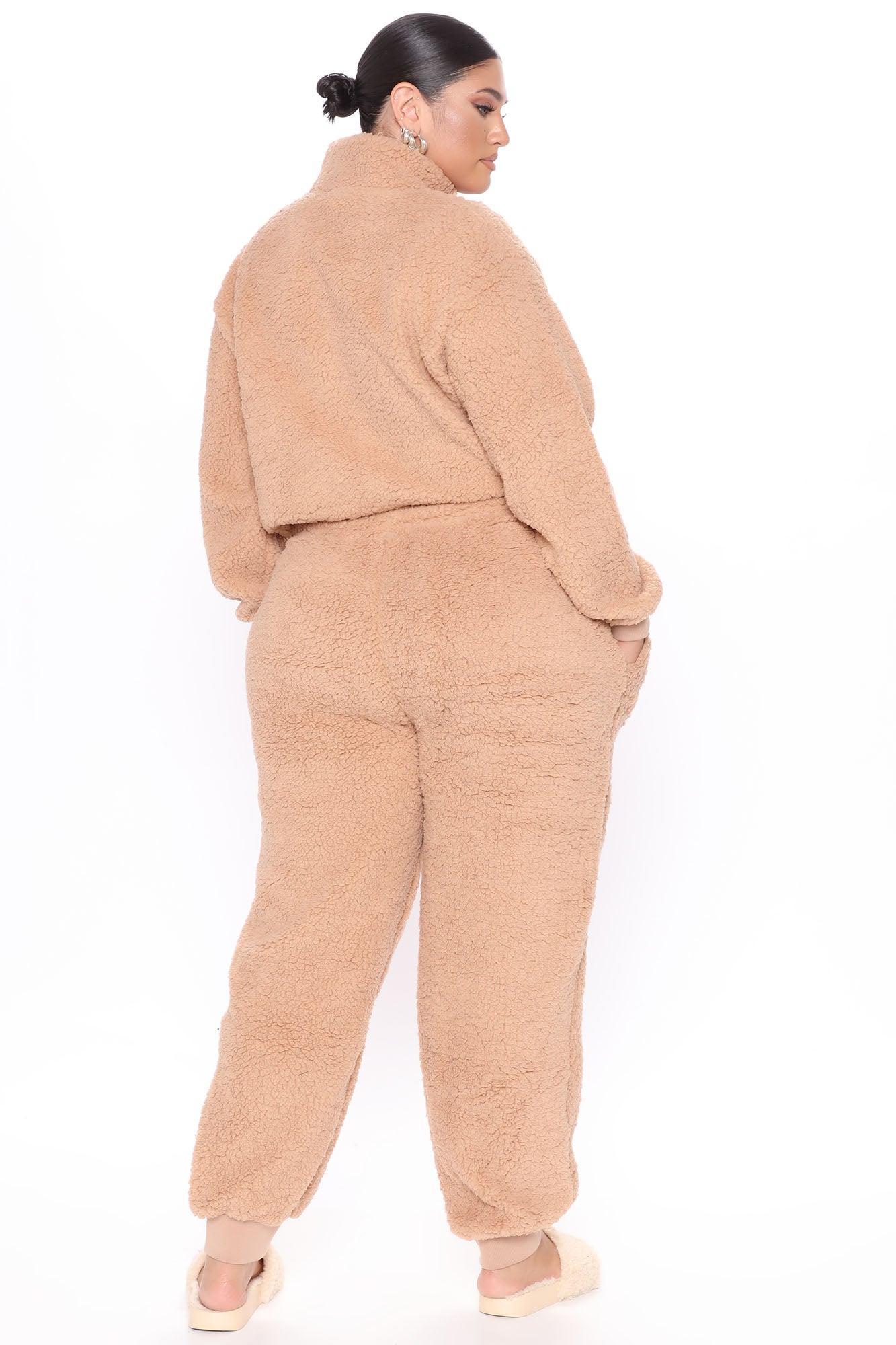 Cuddle Time Cozy Pant Set - Camel Product Image