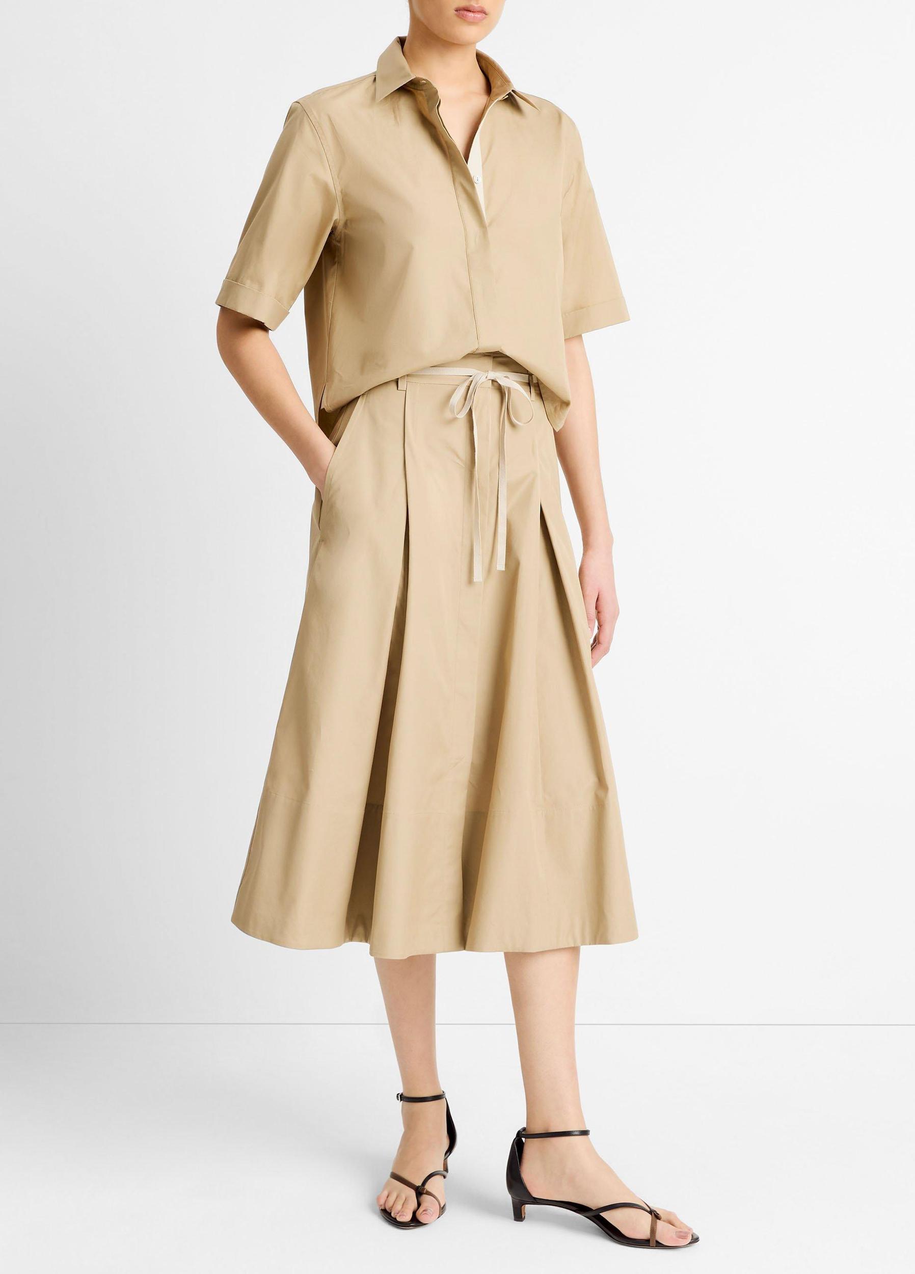 Canvas Tape Cotton Skirt Product Image