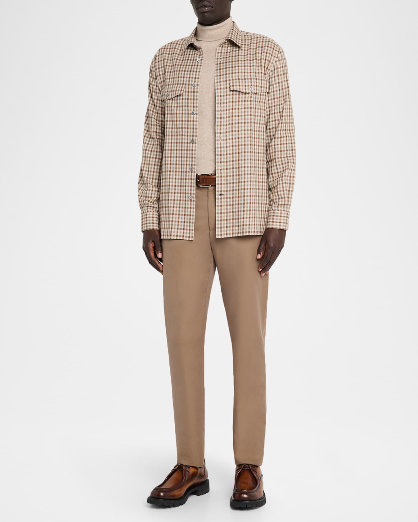 Men's Cashmere Flannel Check Shirt Product Image