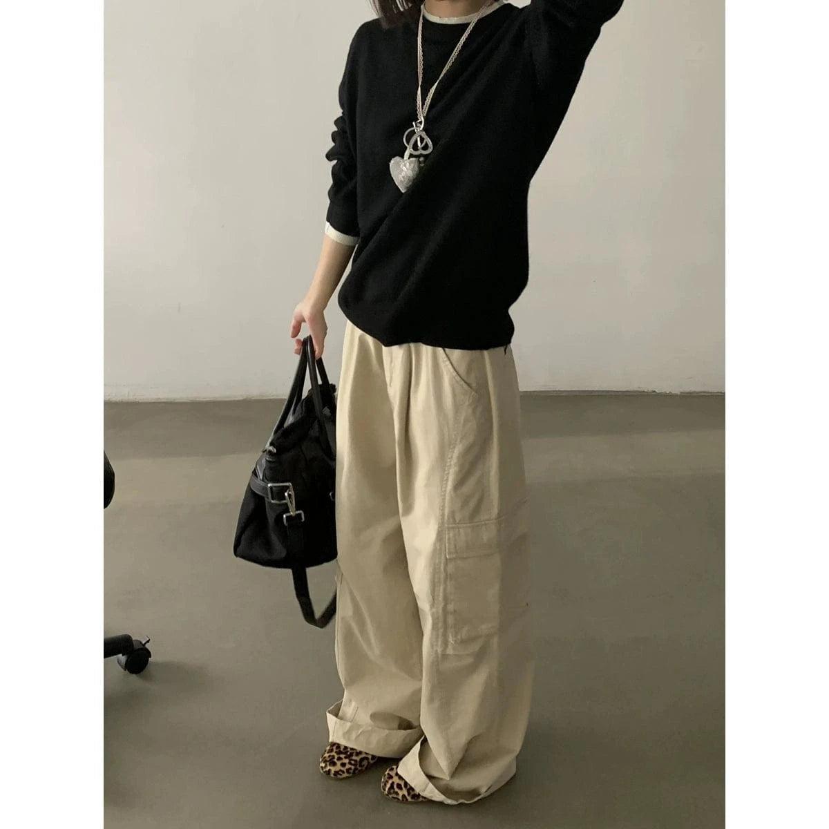 RT No. 18891 CARGO BAGGY STRAIGHT PANTS Product Image