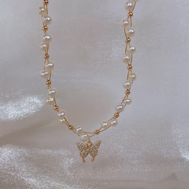Butterfly Beaded Necklace / Bracelet Product Image