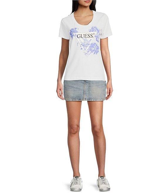 Guess Short Sleeve Flower Triangle Graphic T-shirt Product Image