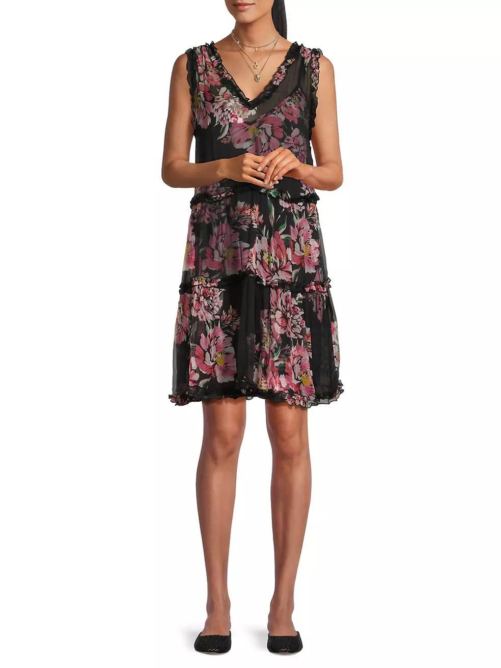 Perrie Ruffle Minidress Product Image