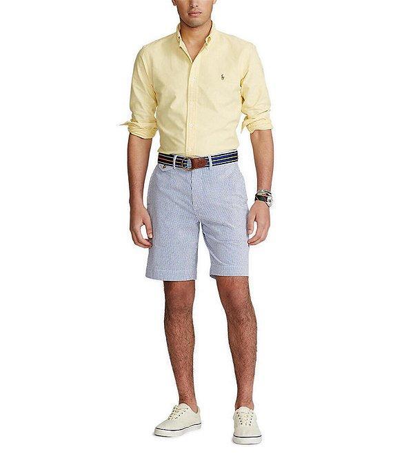 Polo Ralph Lauren Solid Oxford Long-Sleeve Woven Shirt Product Image