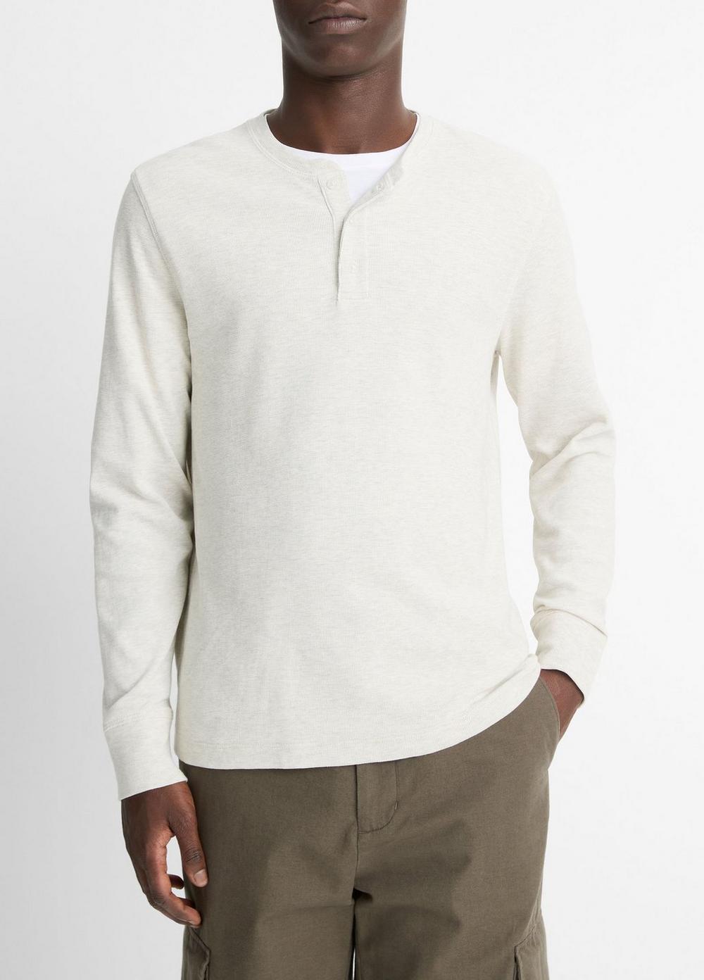 Pima Cotton Waffle Henley Product Image