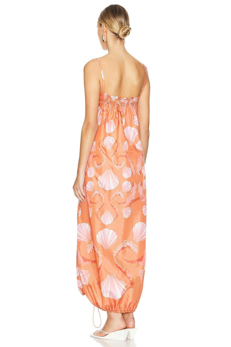 Seashell Frilled Long Dress ADRIANA DEGREAS Product Image