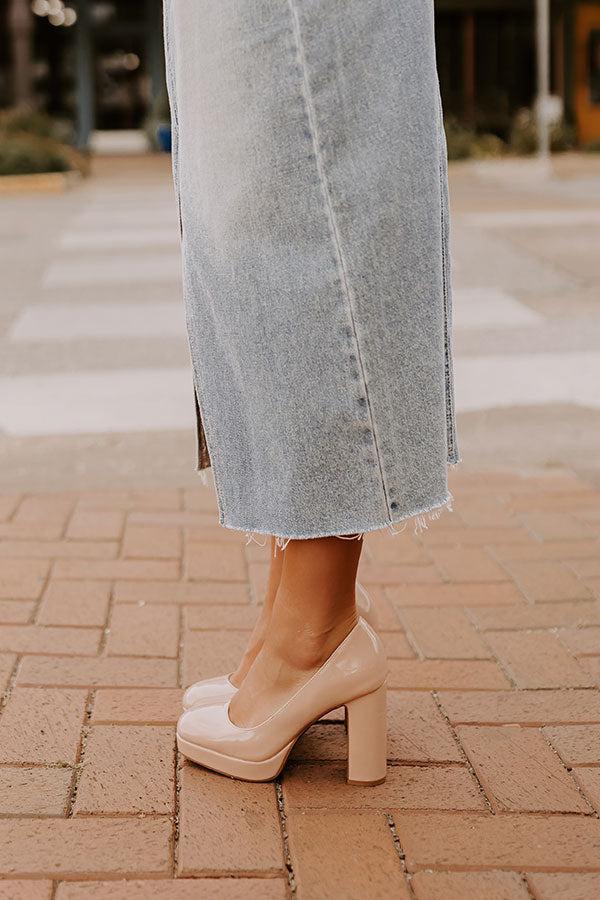 The Caroline Patent Heel in Natural Product Image