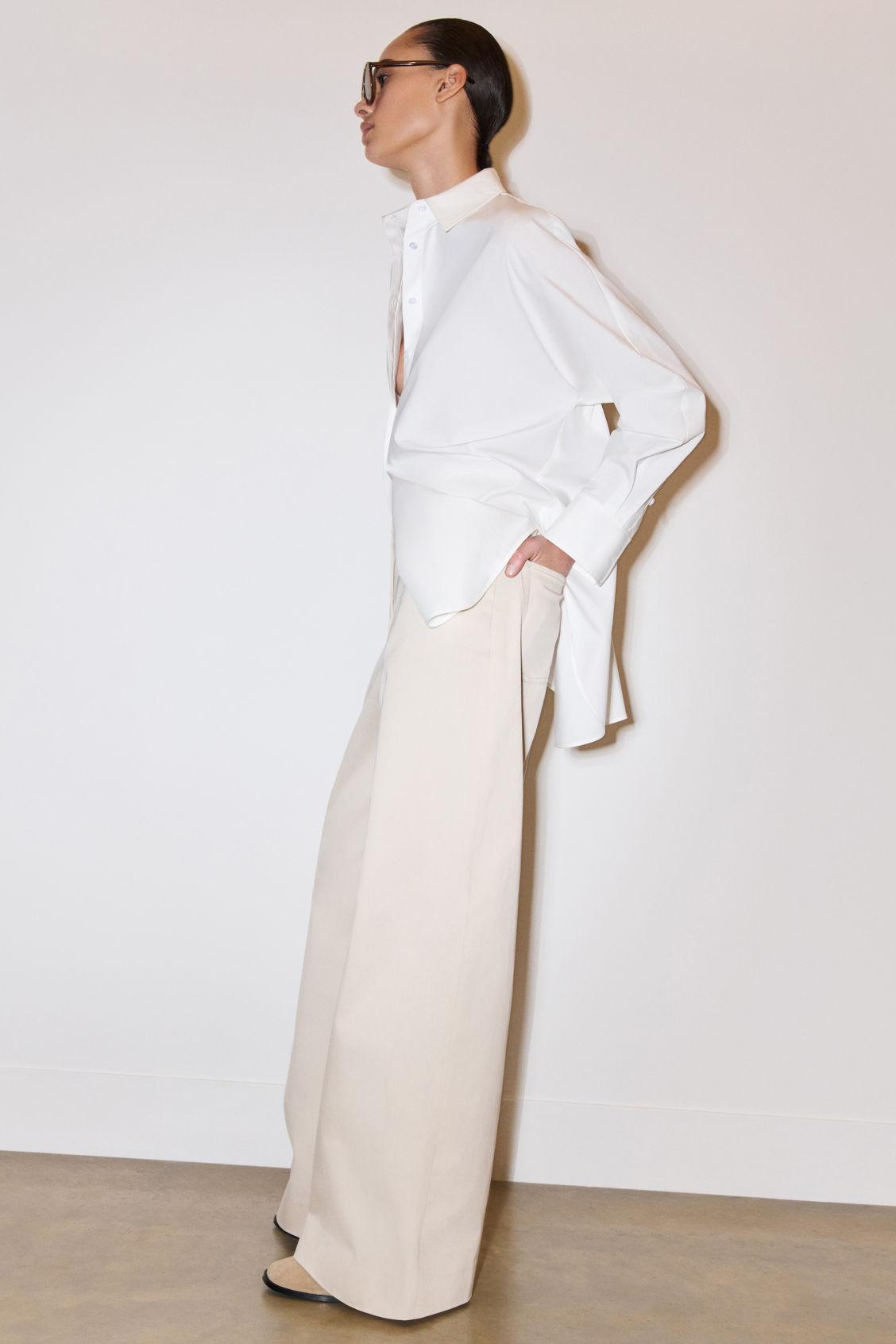 WIDE-LEG COTTON PANTS Product Image
