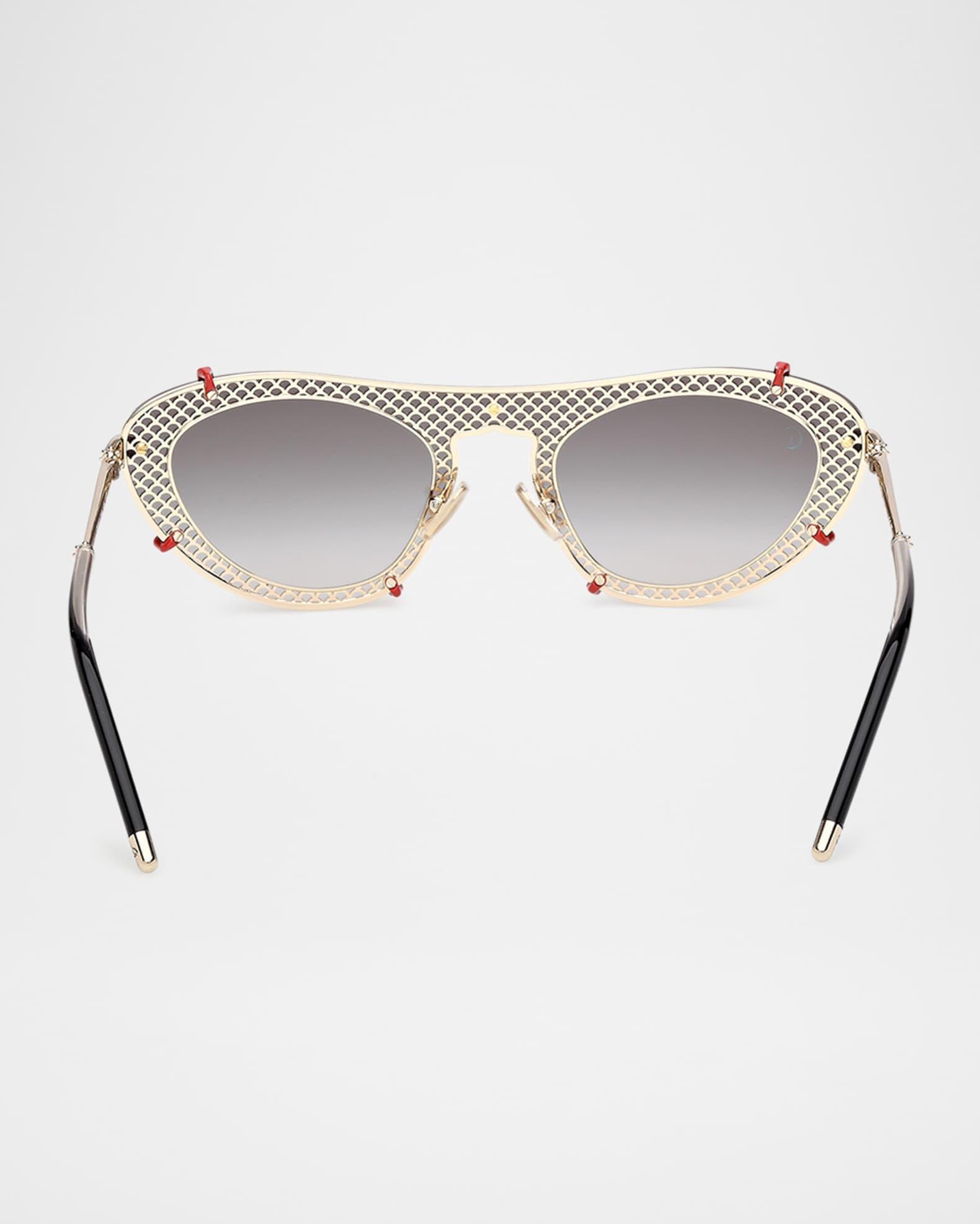 Miss Z Spiked Oval Acetate Sunglasses Product Image