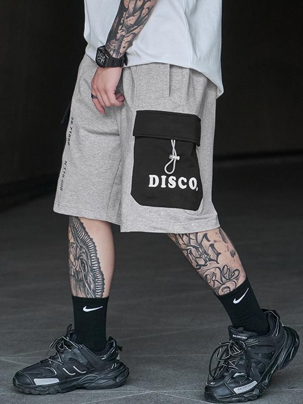 Men's Contrast Color Large Pocket Casual Shorts Product Image