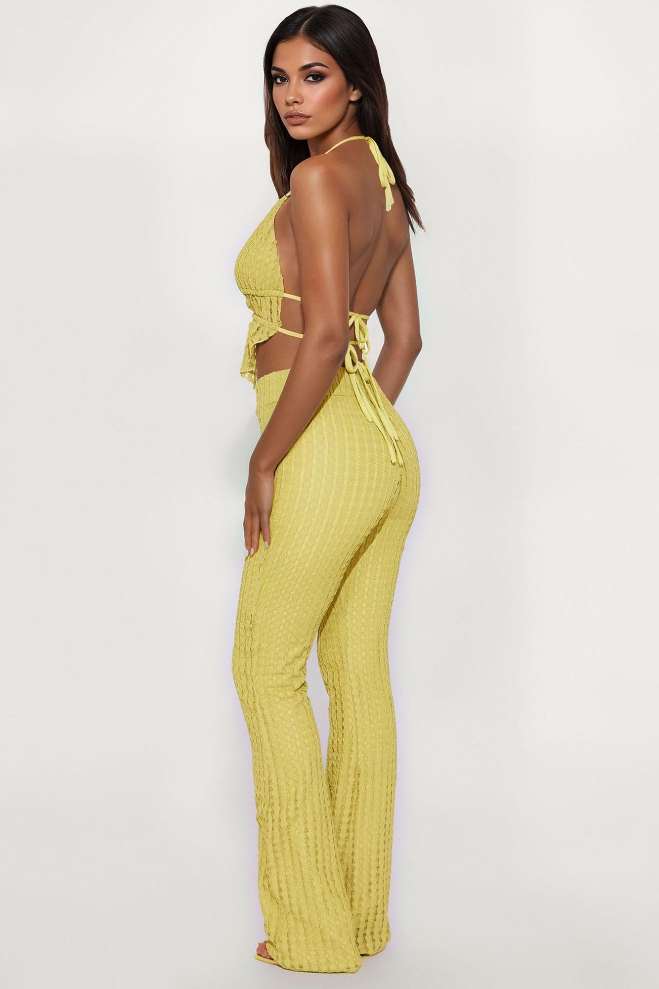 Hot Tropics Halter Pant Set - Green Product Image