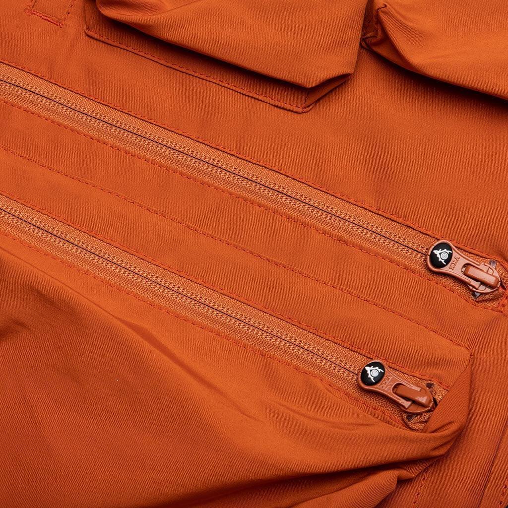 Multi-Pocket Zipped Down Vest - Orange Male Product Image