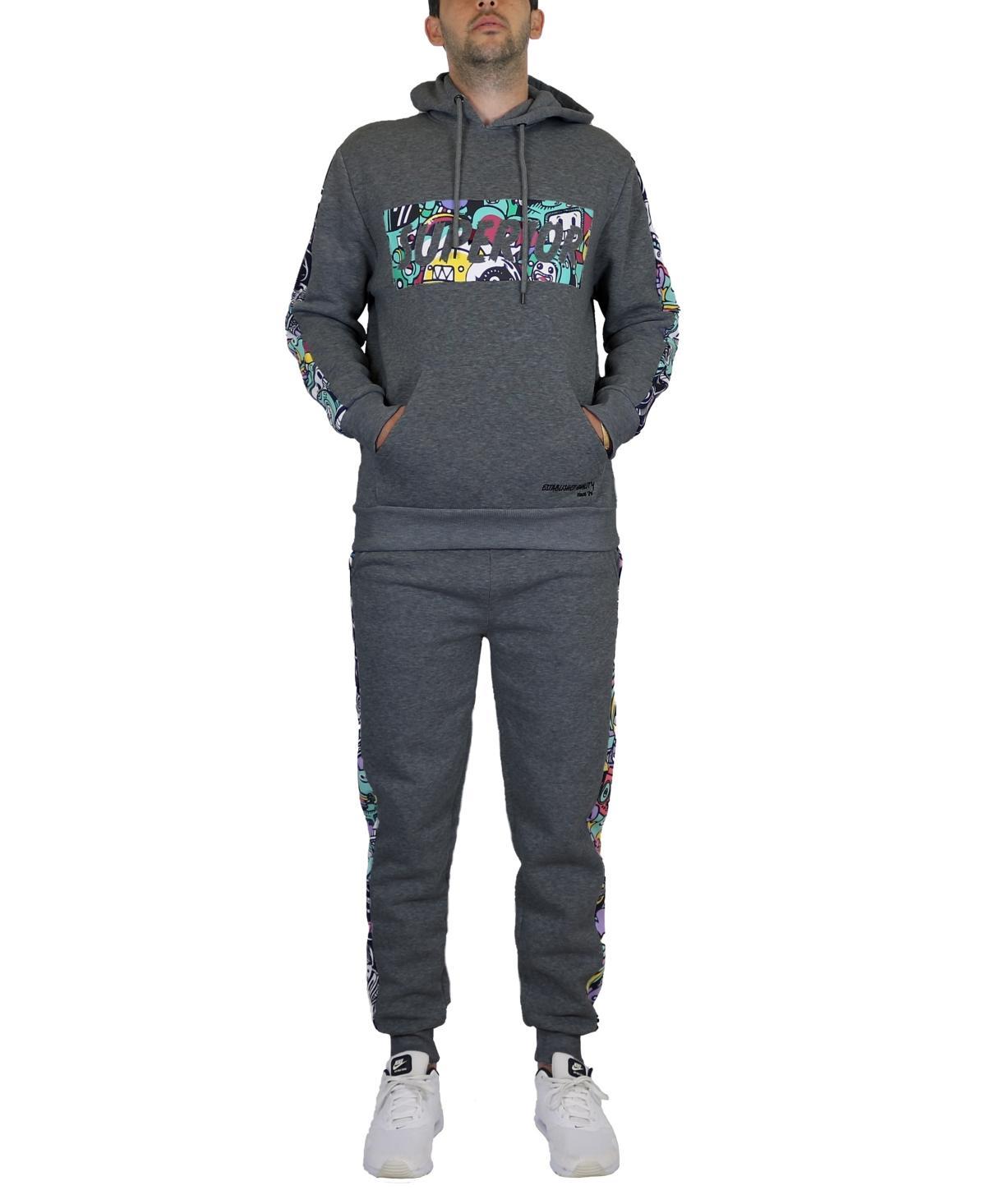 Galaxy By Harvic Mens Fleece-Lined Pullover Hoodie and Jogger Sweatpants, 2 Piece Set Product Image