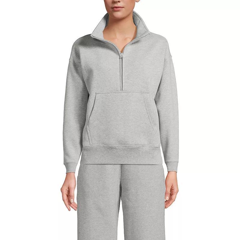Women's Lands' End Modern Fit Half-Zip Sweatshirt, Size: Large, Twilight Blue Product Image