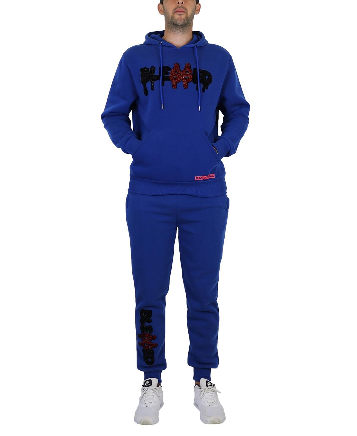 Galaxy By Harvic Mens Fleece-Lined Pullover Hoodie and Jogger Sweatpants, 2 Piece Set Product Image
