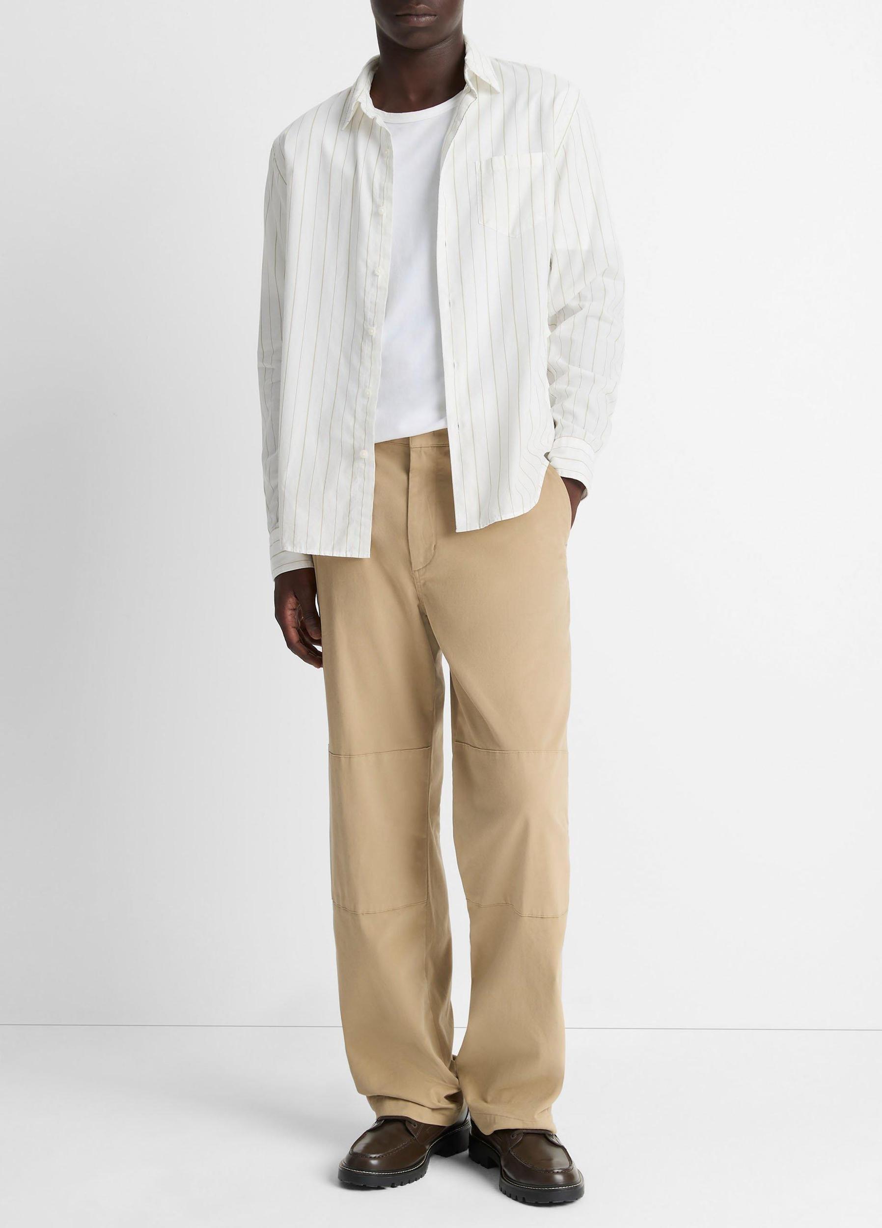 Chatsworth Stripe Cotton Oxford Button-Front Shirt Product Image