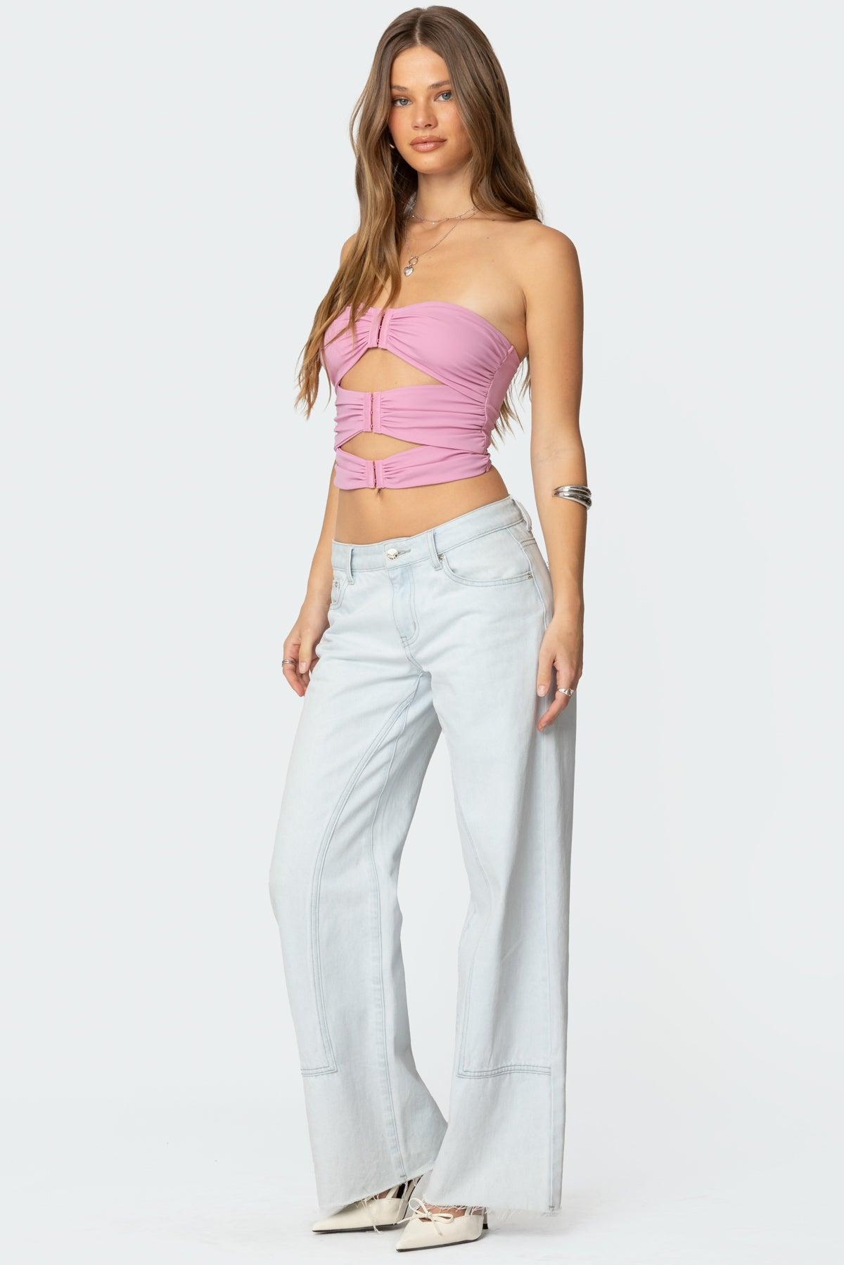 Ariella Cut Out Strapless Top Product Image