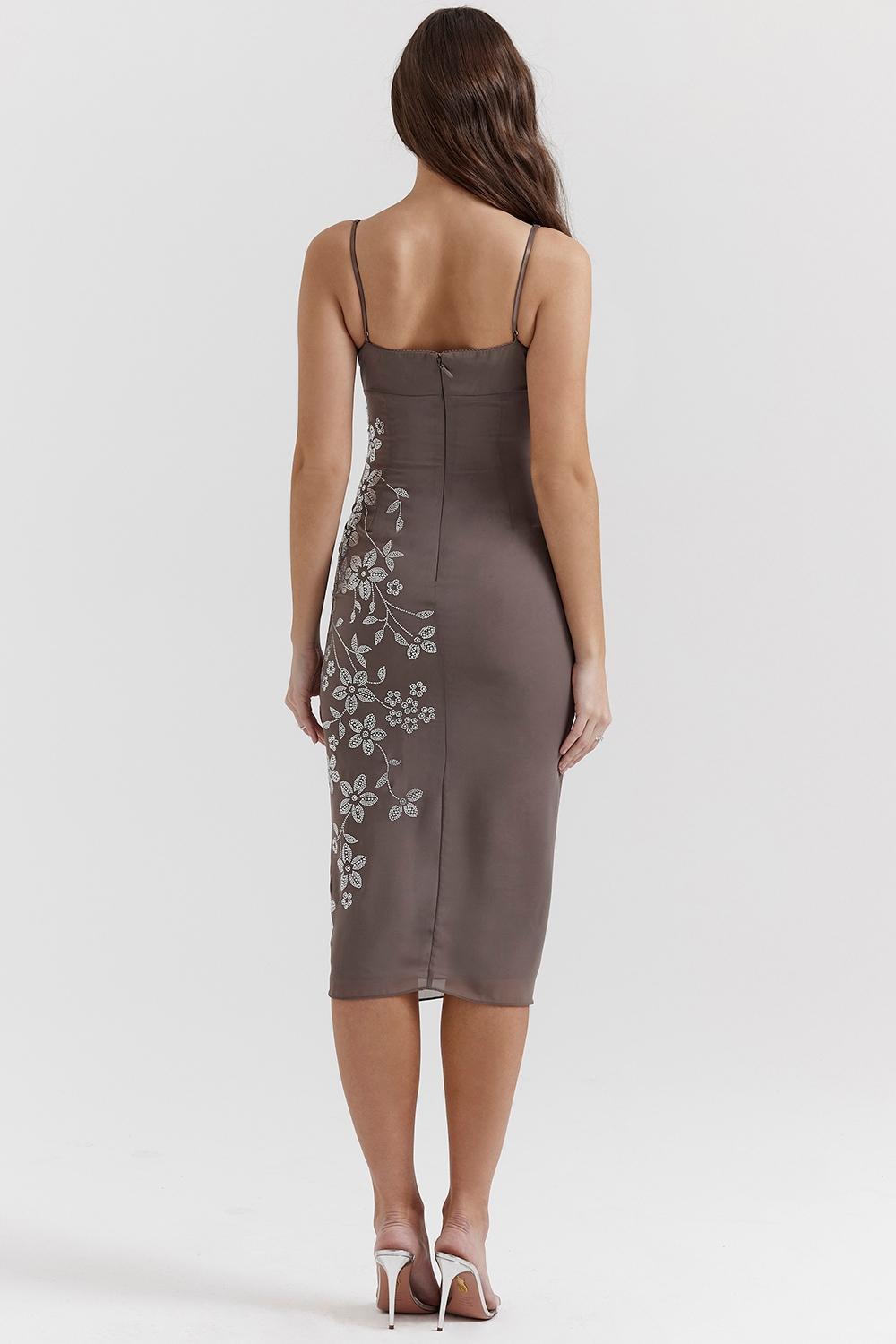 Blanca Smoke Crystal Embellished Midi Dress Product Image