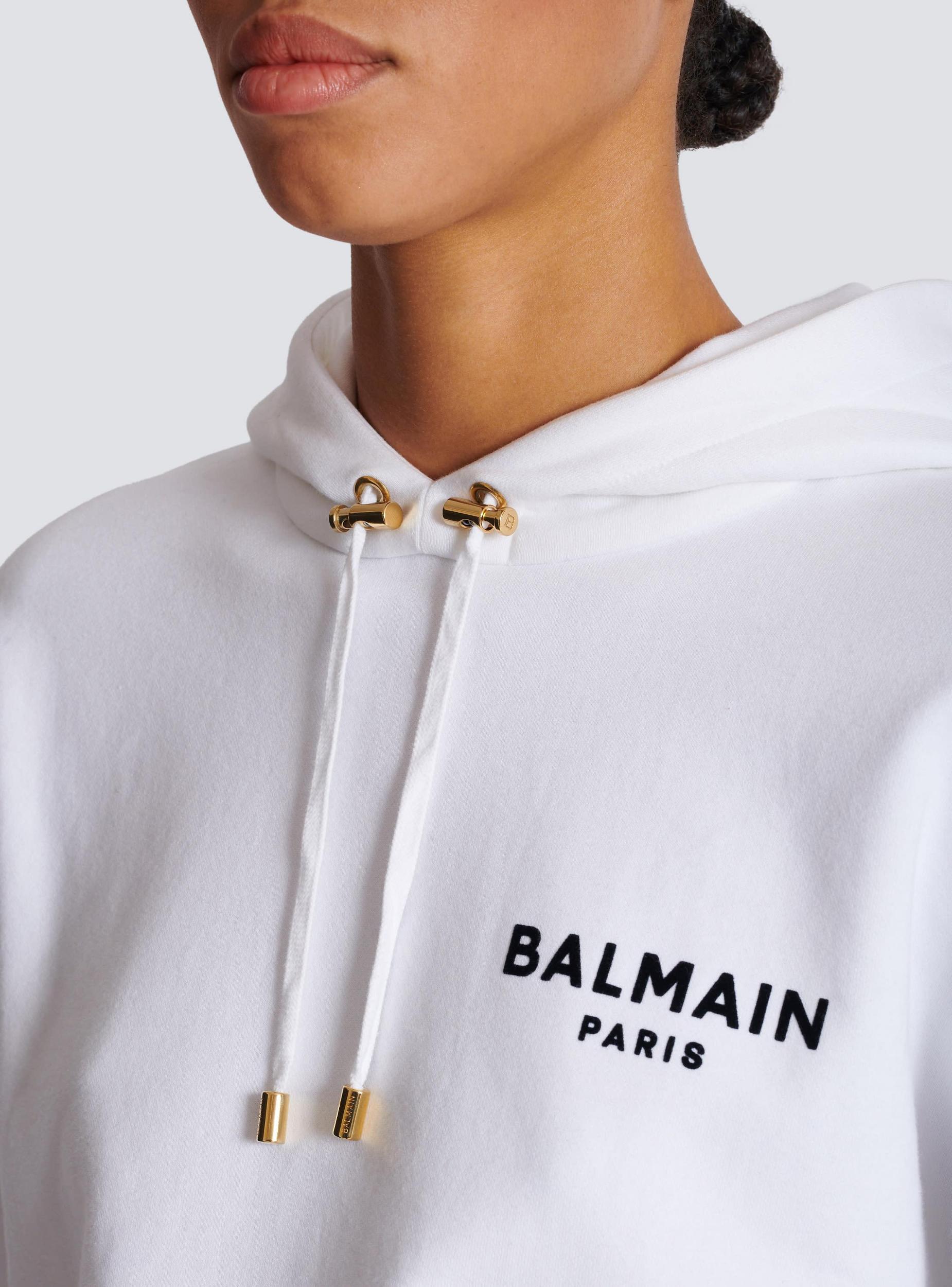 Flocked Balmain Paris hoodie Product Image