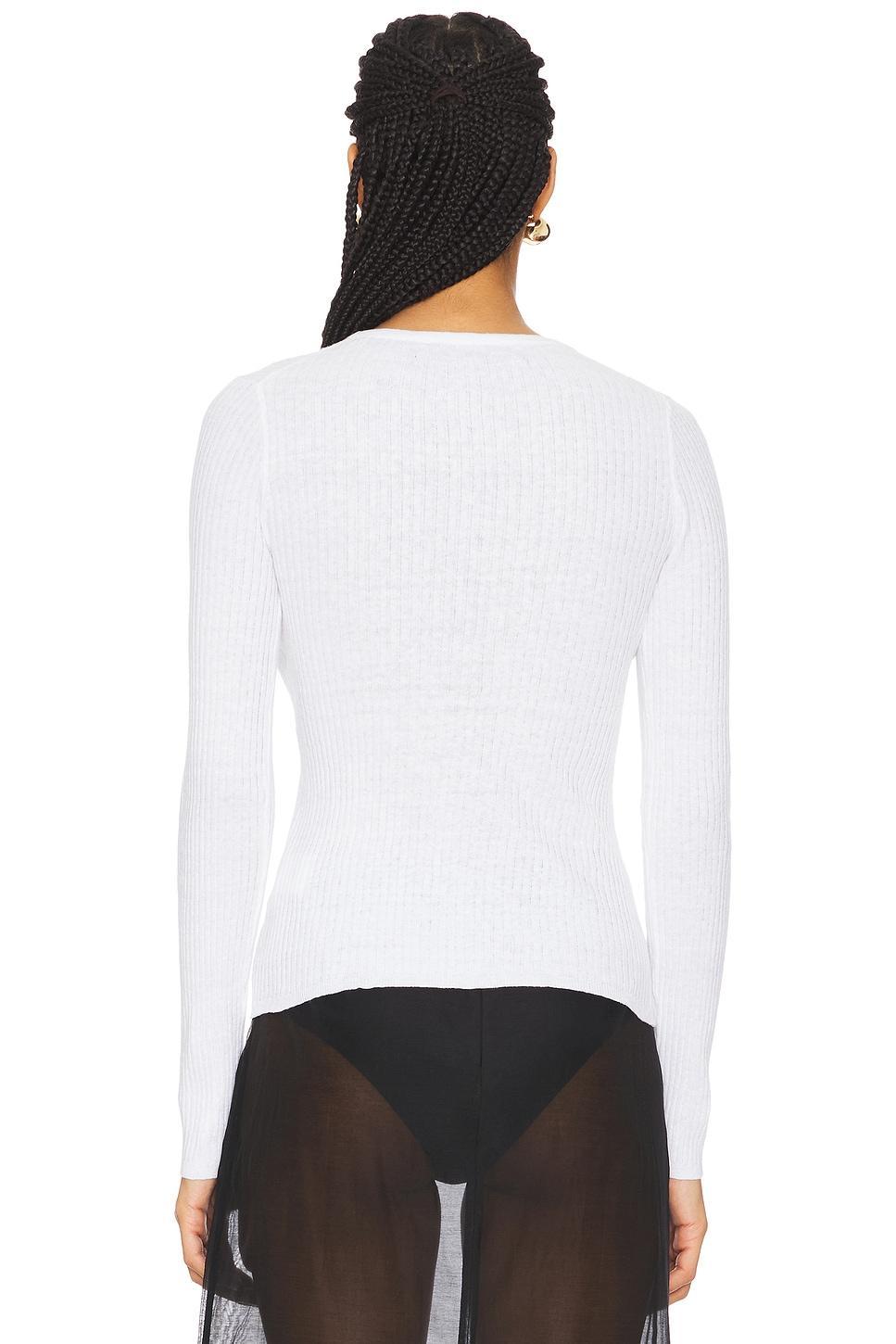 Rib Long Sleeve Sweater Tee Enza Costa Product Image