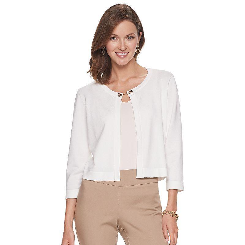Womens Nina Leonard Chain-Detail Crop Bolero Product Image
