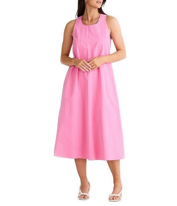 Brave + True Newport Sleeveless Cross Over Back Scoop Neck Midi Dress Product Image