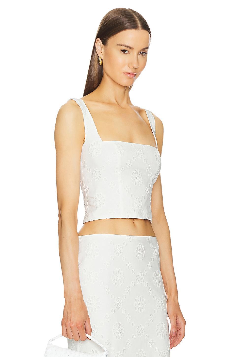 Eyelet Corset Top Helsa Product Image