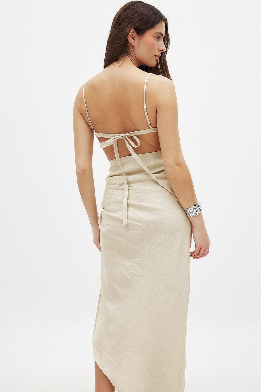 Draped Linen Dress Product Image