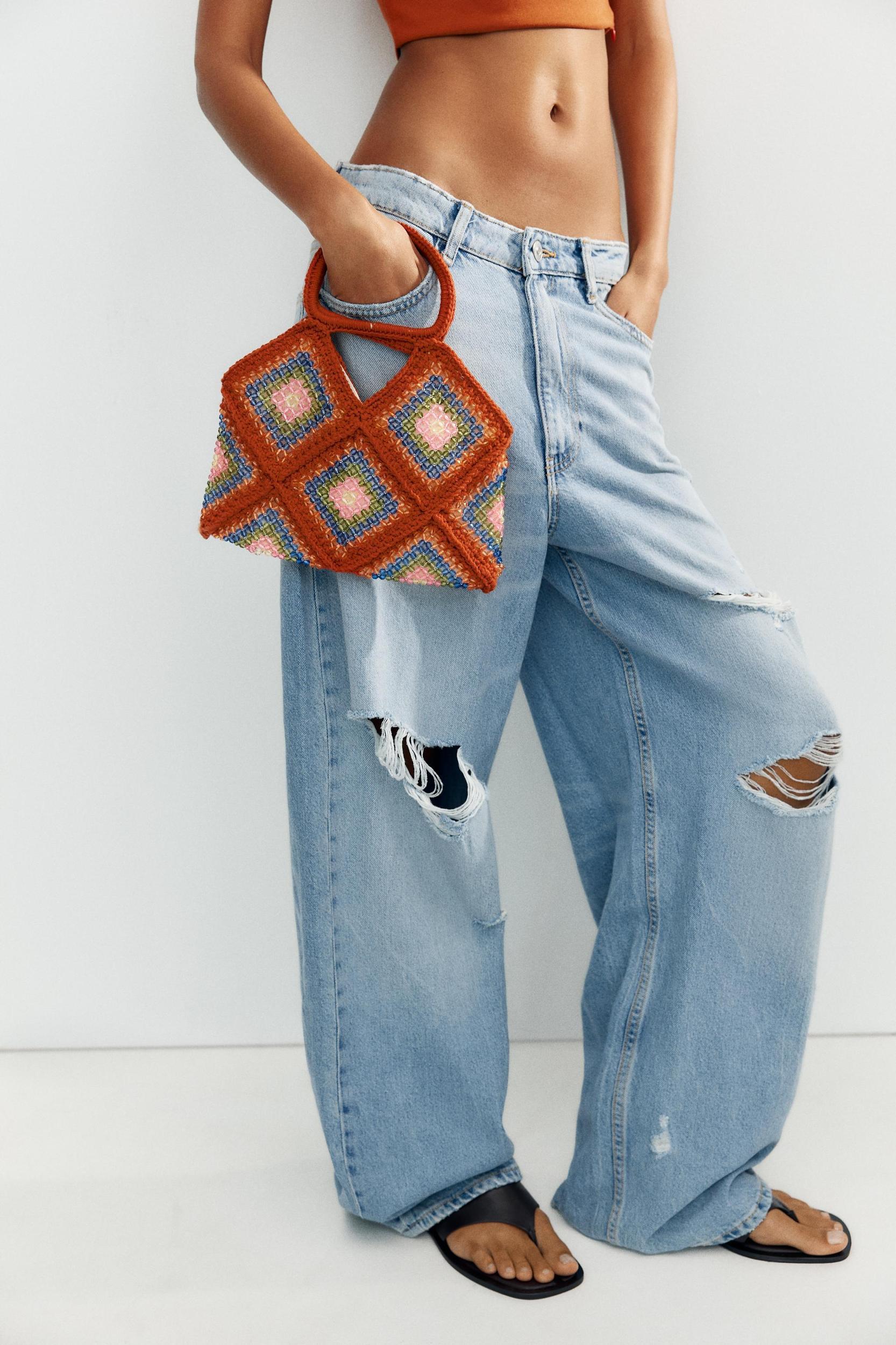 BEADED CROCHET MINI BUCKET BAG Product Image