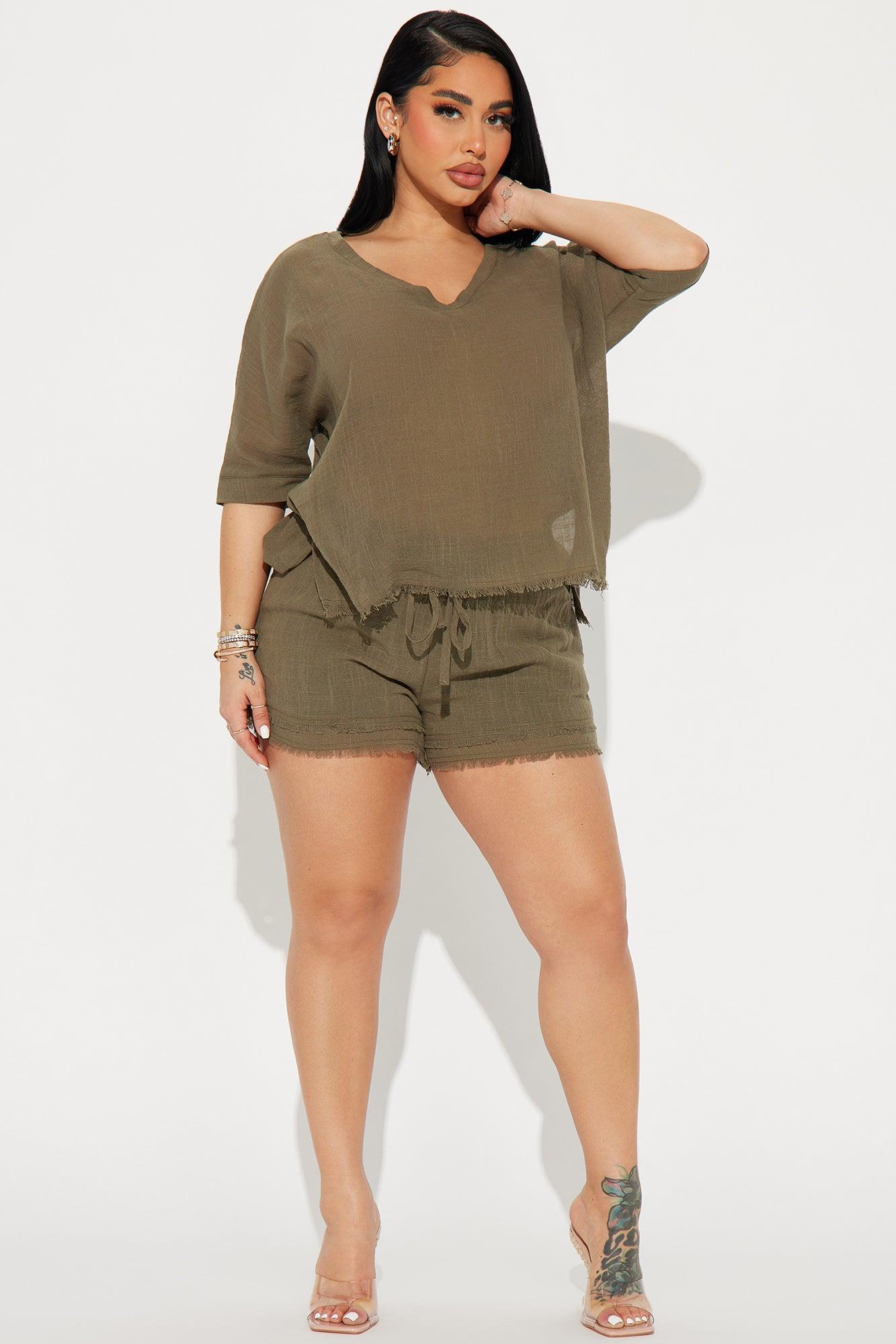 Ashley Short Set - Olive Product Image