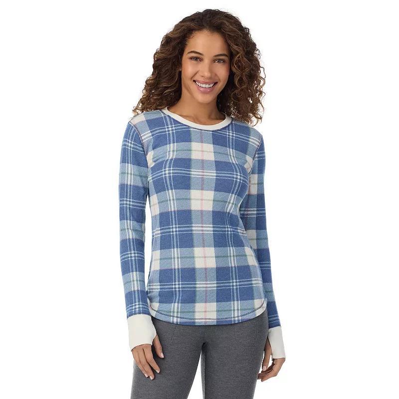 Women's Cuddl Duds® Cozy Stretch Thermal Long Sleeve Crew Top, Size: Small, Ski Chalet Product Image