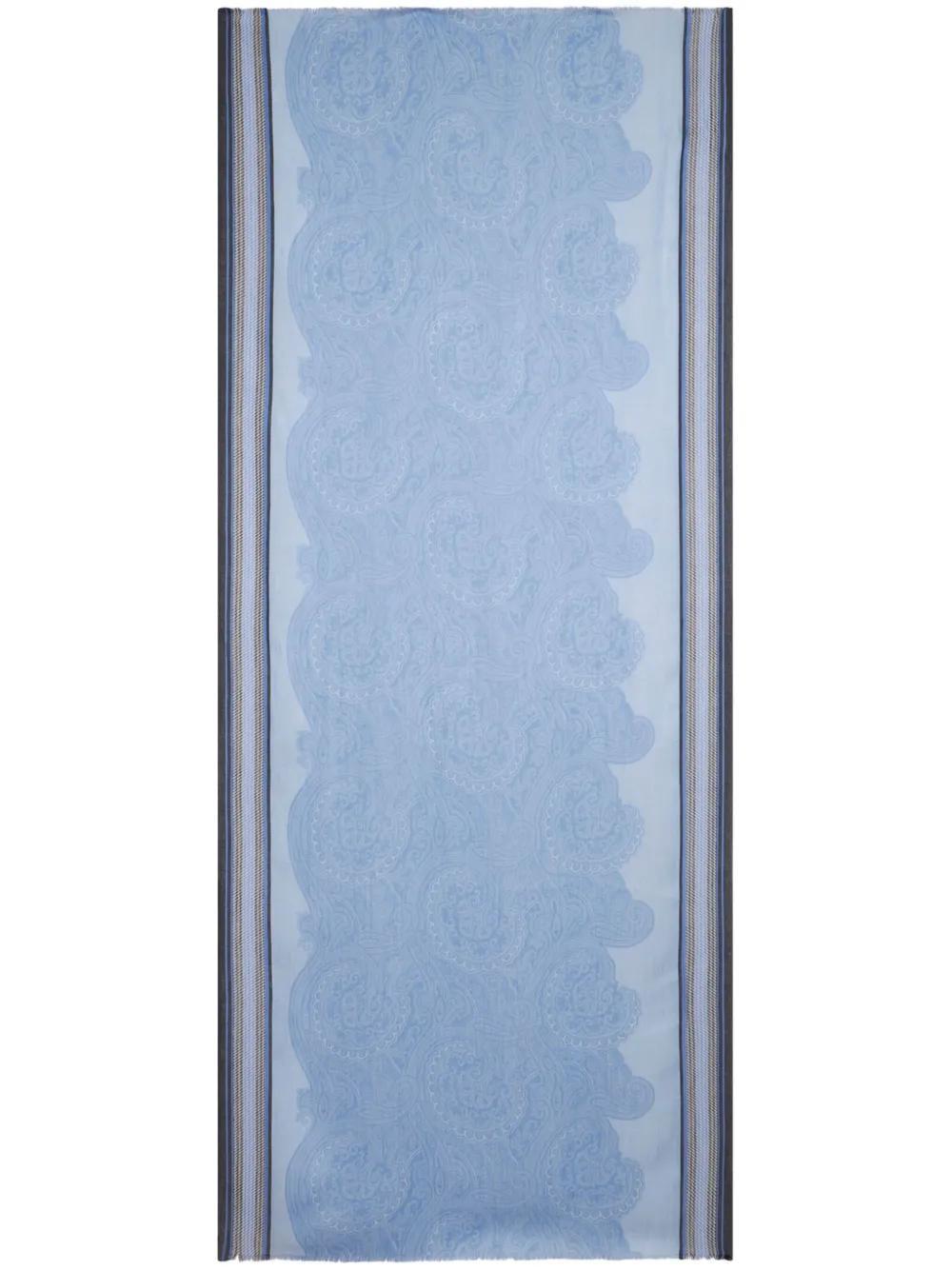 ETRO Paisley-print Scarf In Blue Product Image