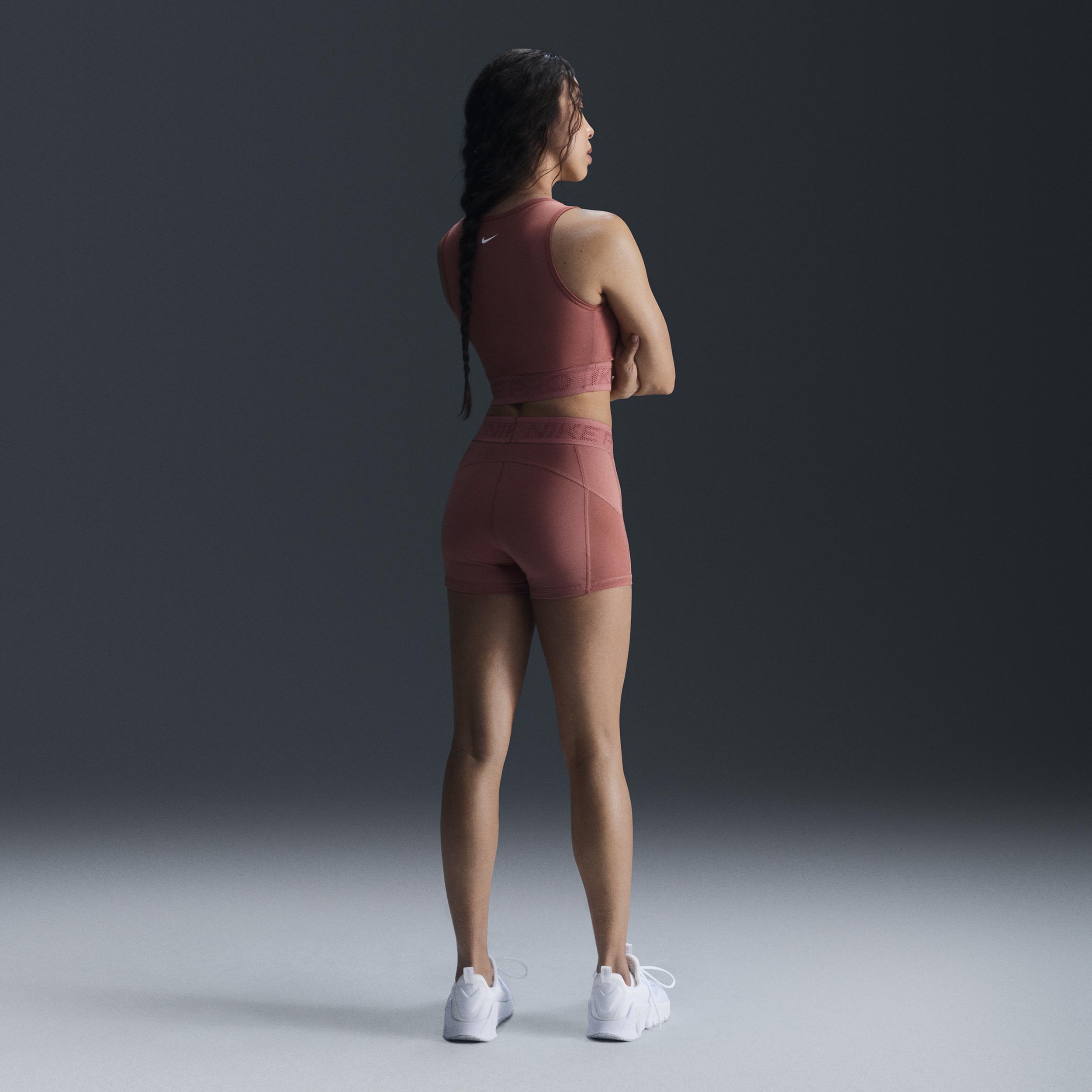 Women's Nike Pro Mid-Rise 3" Mesh-Paneled Shorts Product Image