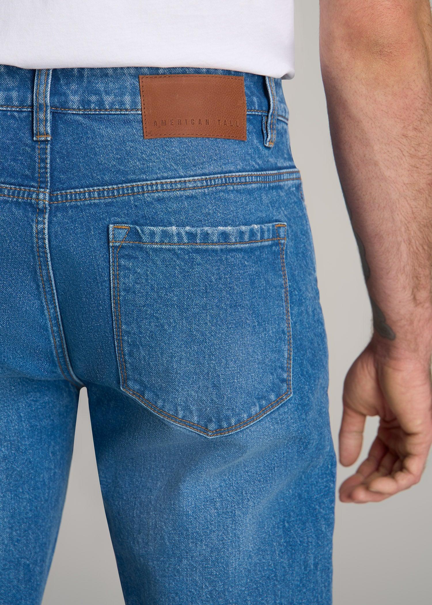 Milo RELAXED TAPERED FIT Jeans for Tall Men in Classic Mid Blue Product Image