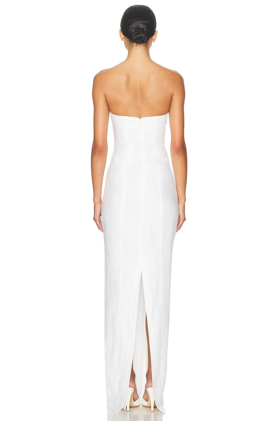 Linen Strapless Maxi Dress Product Image