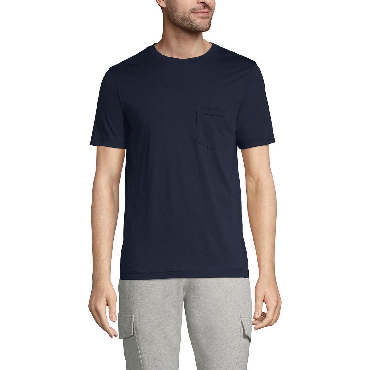 Men's Lands' End Supima Pocket Tee, Size: Medium, White Product Image