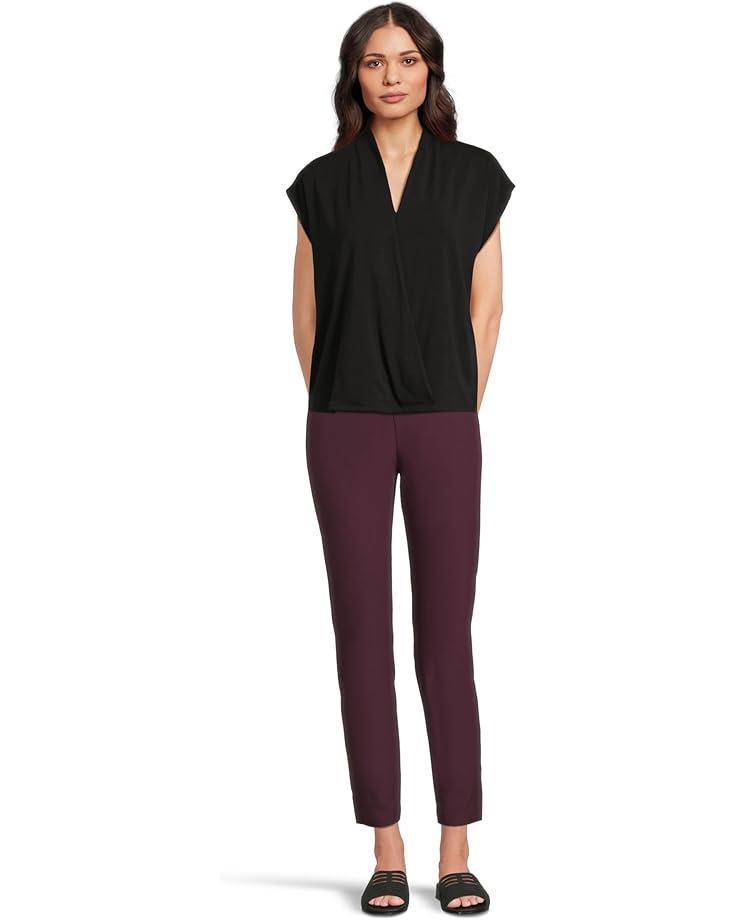 Women's Eileen Fisher Fine Stretch Jersey Knit High Collar Top Product Image