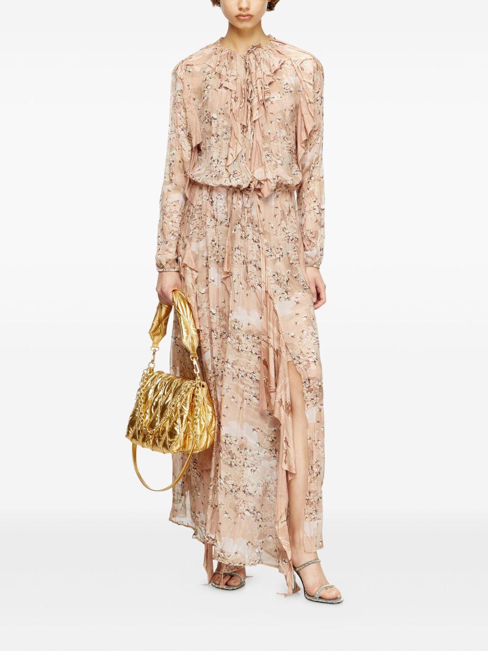 D-Azzling-R1 ruffled print maxi dress Product Image