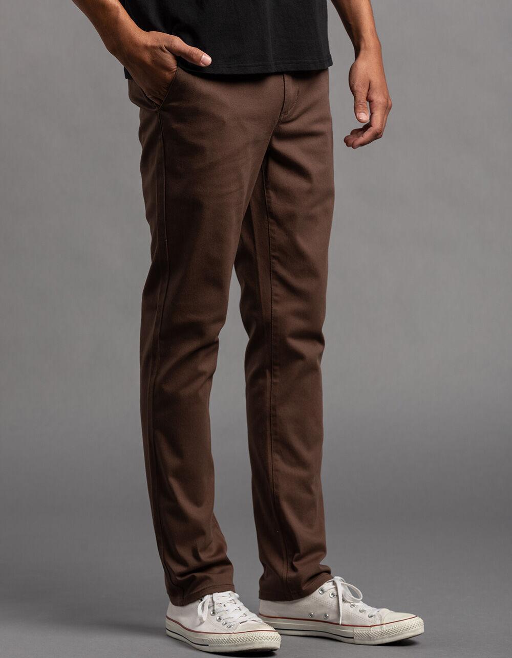 RSQ Mens Slim Chino Pants - DARK BROWN Product Image
