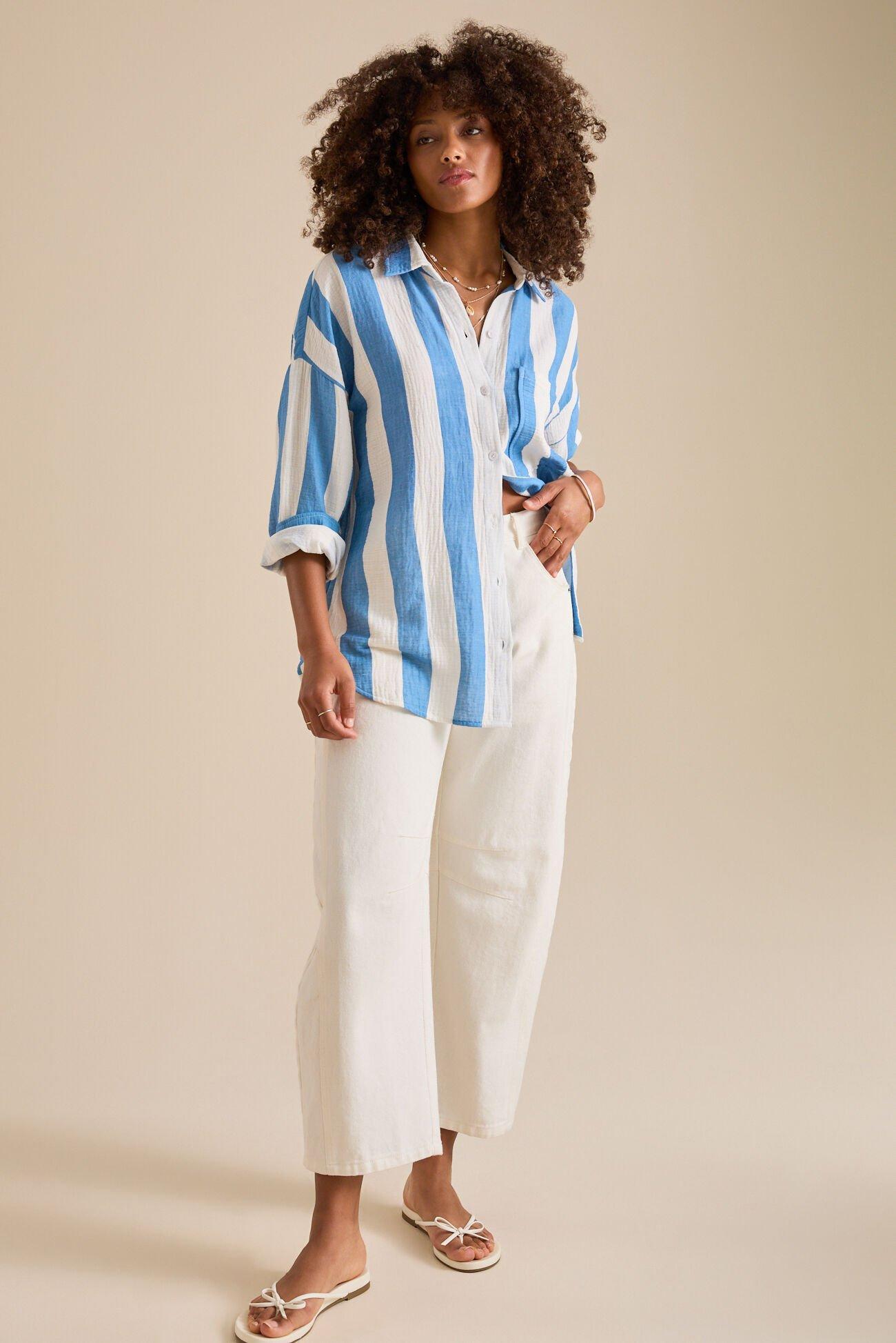 Emilie Long Sleeve Linen Top Product Image