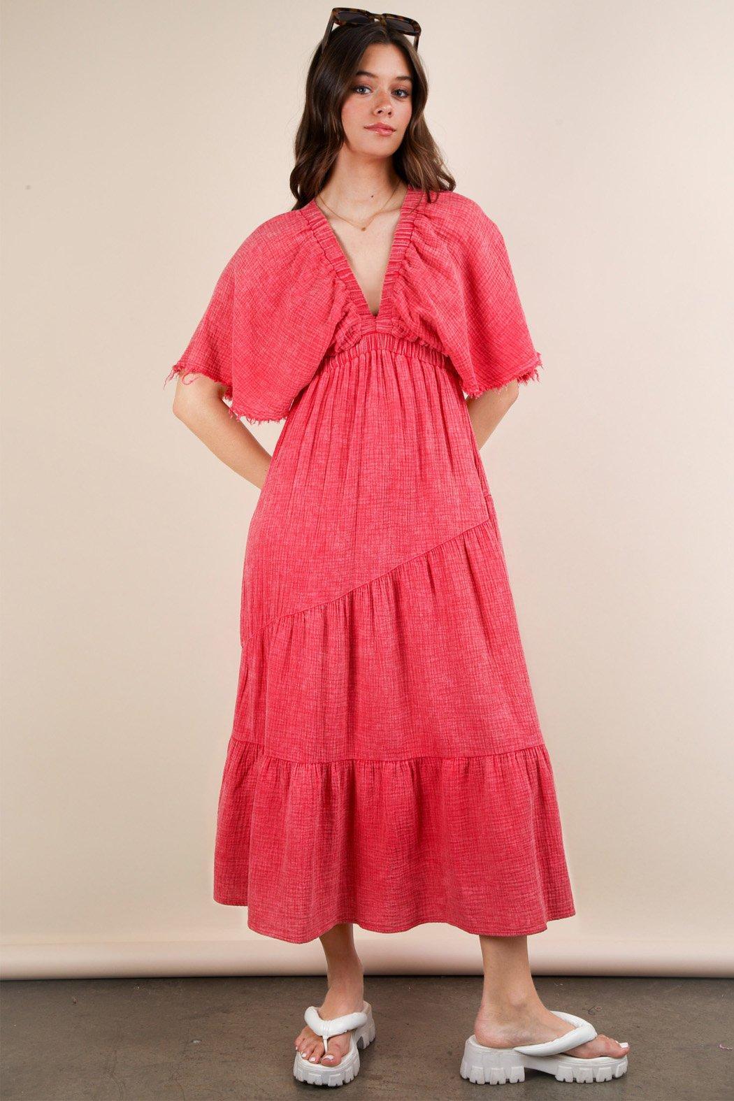 Tomato Gauze Midi Dress Product Image