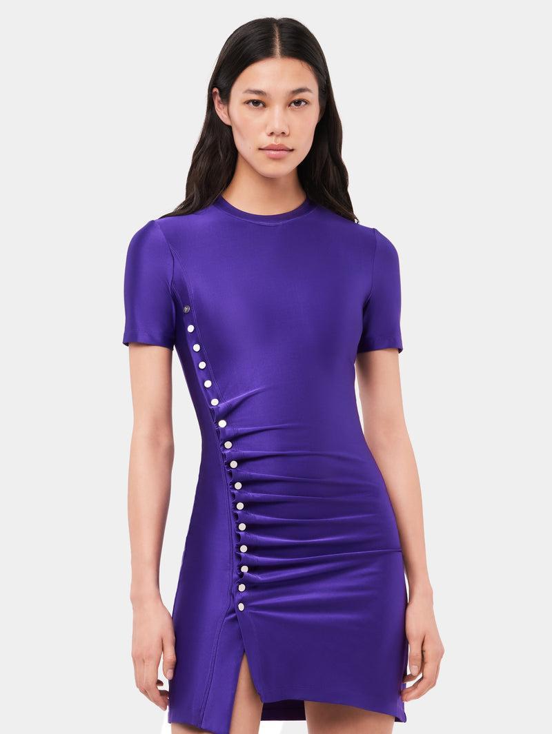Purple drapé pression mini dress Product Image