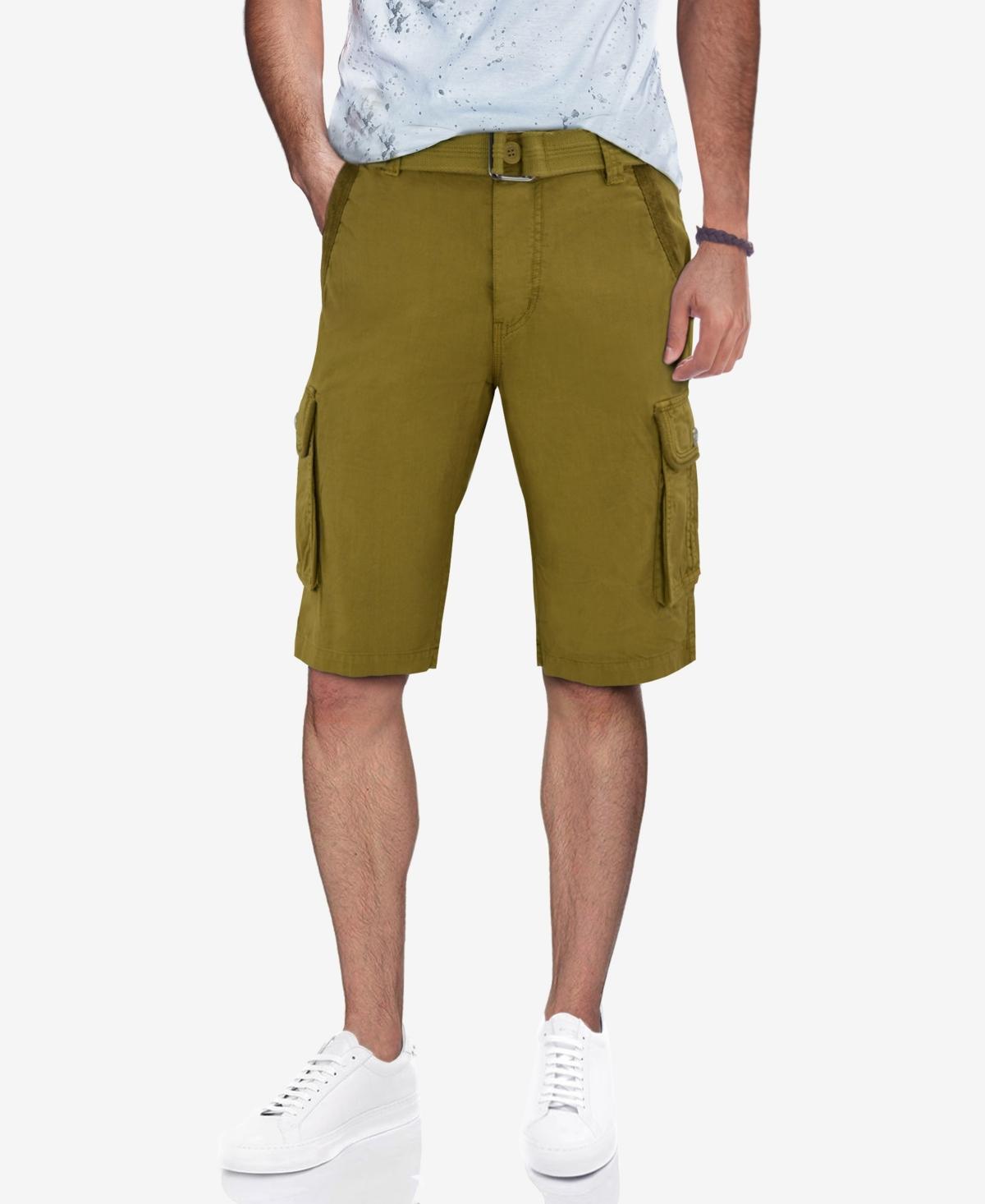 Men's RAW X by Xray Regular-Fit Belted Button Cargo Shorts, Size: 36, Black Product Image