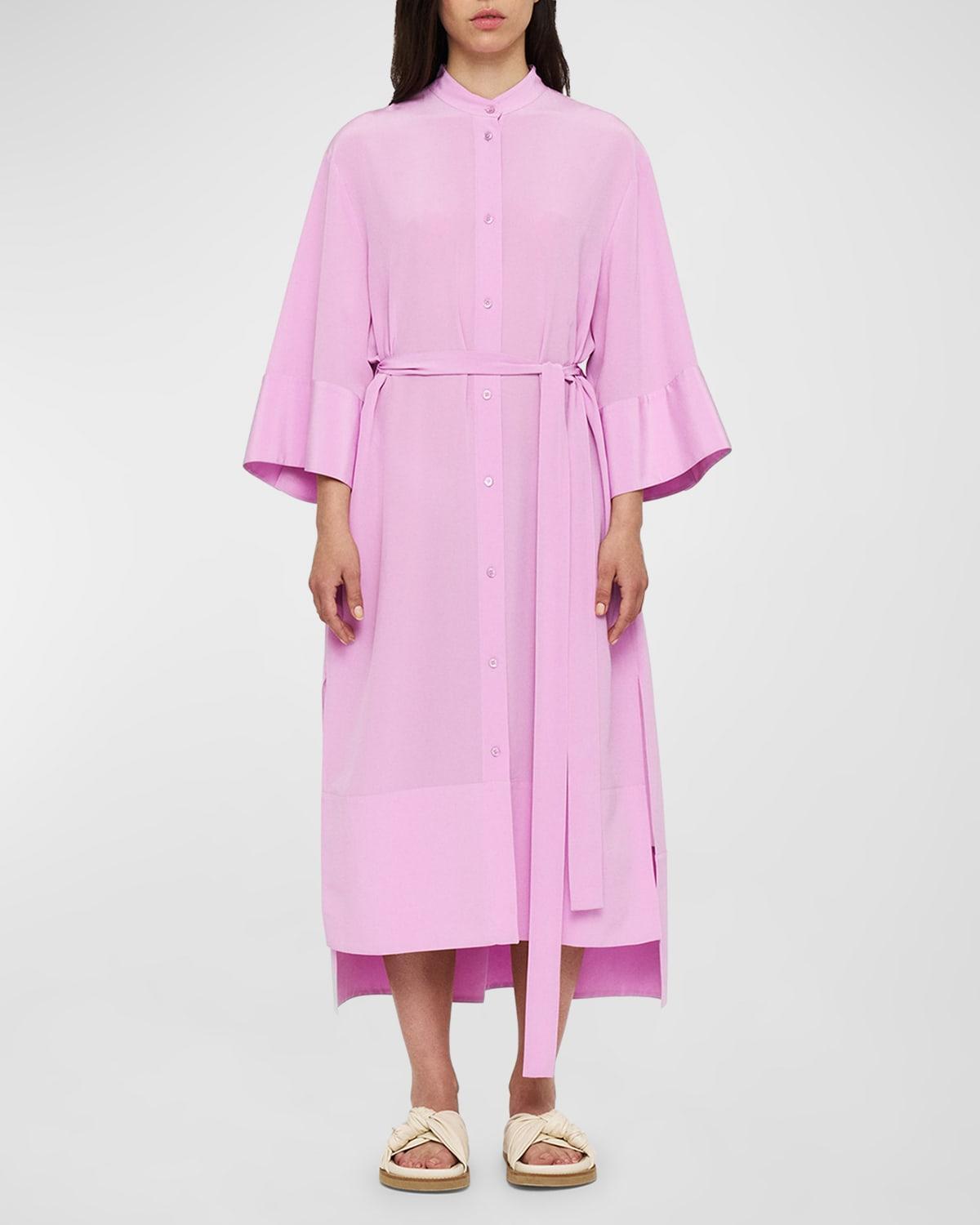Darius Belted High-Low Midi Shirtdress Product Image