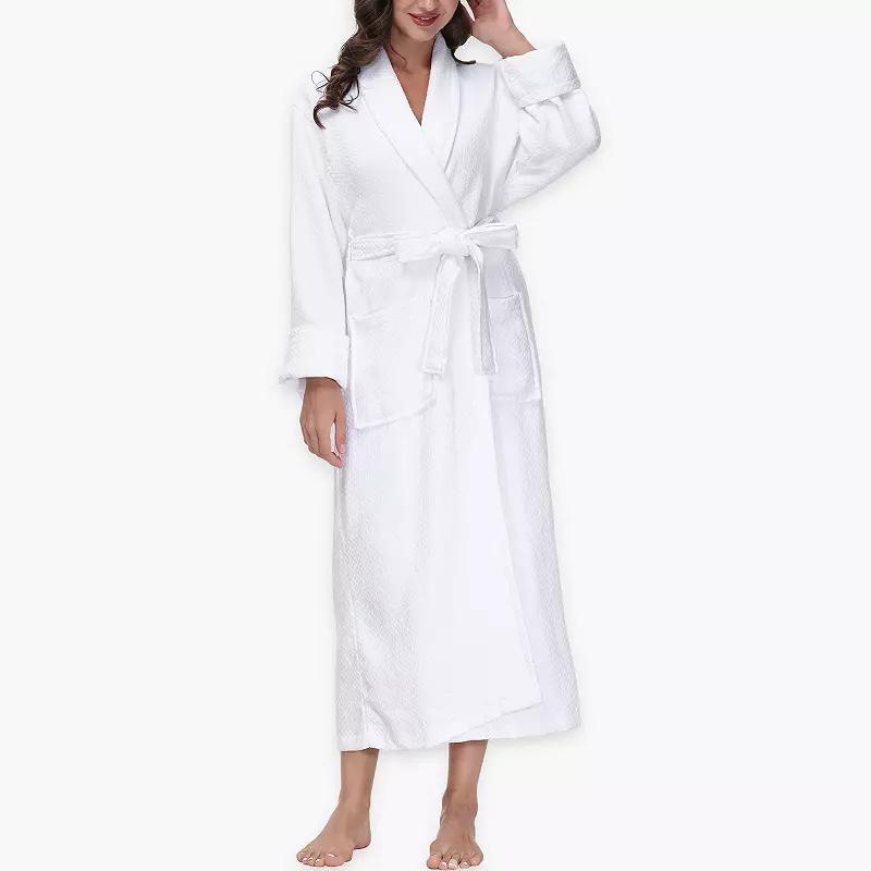 Womens INK+IVY Diamond Waffle Look Robe Pink Product Image