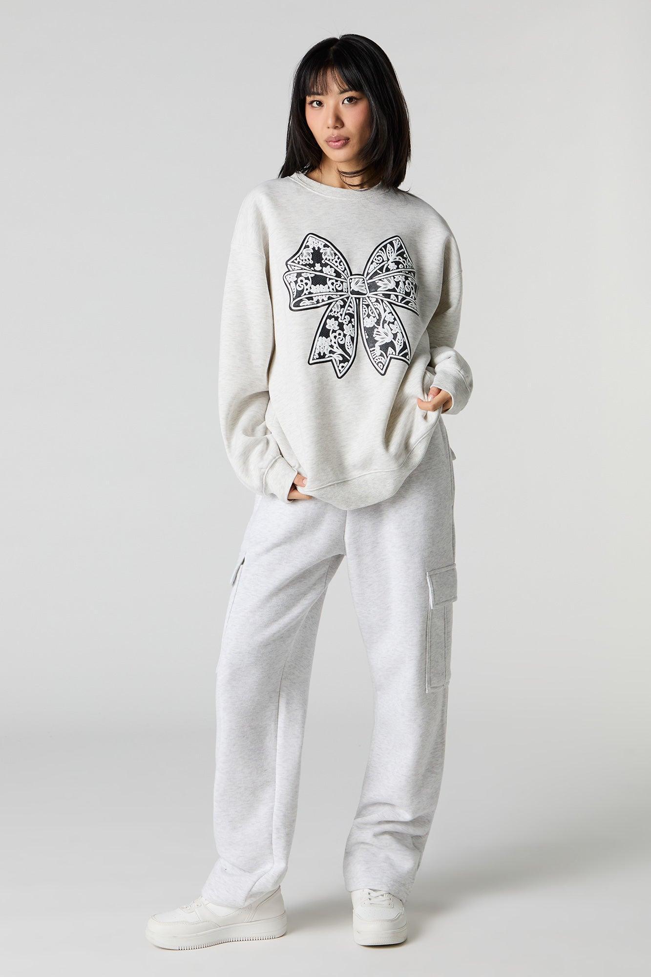 Oversized Graphic Fleece Sweatshirt Female Product Image