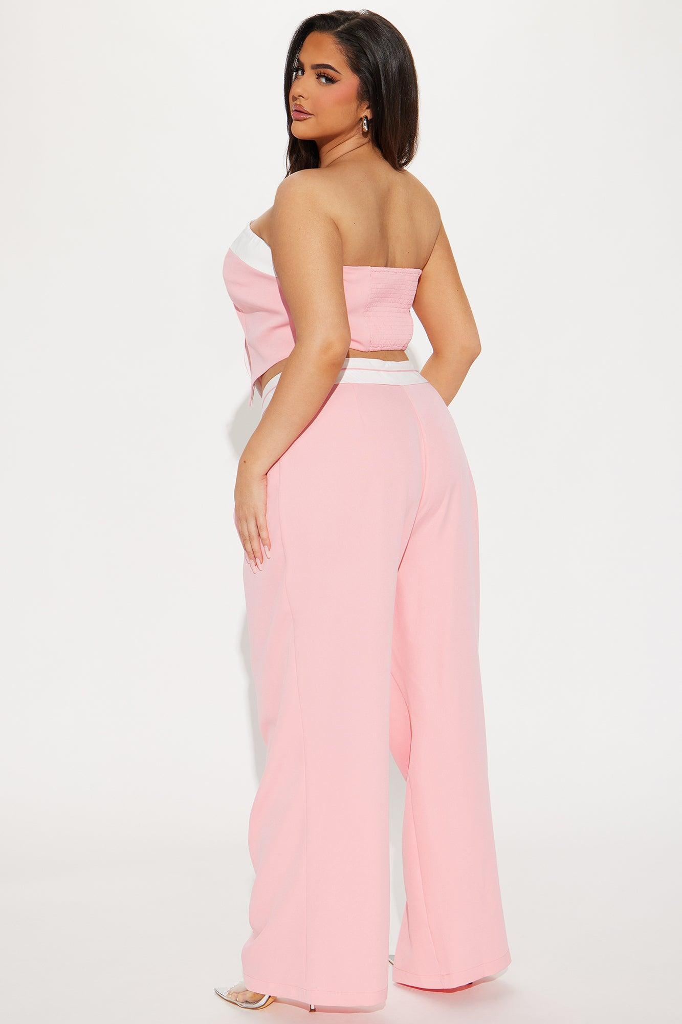 Office Babe Pant Set - Pink Product Image